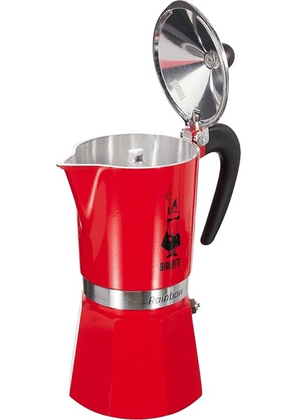 - Rainbow: 6 Cups Ocak Üstü Espresso Pişirici - 250ML - Kırmızı Renk - Alüminyum Gövde - Patentli Güvenlik Valfi - Tüm Ocak Türleri Için Uygundur (Indüksiyon Hariç) fırsatları