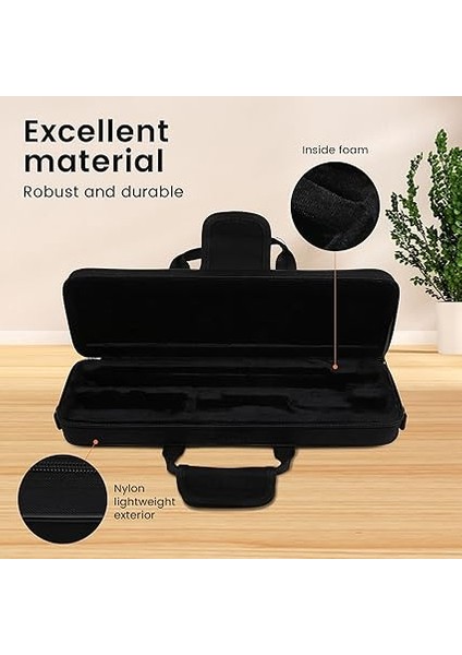Naylon Yastıklı Flüt Çanta Taşıma Omuz Askısı 39X7X11CM Siyah fiyatları