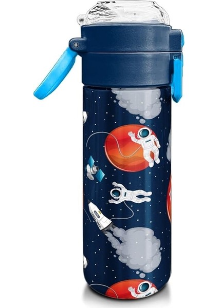 High Çelik Matara Termos/suluk 31999-500ML, Lacivert Mavi Astronot - Erkek Çocuk modelleri