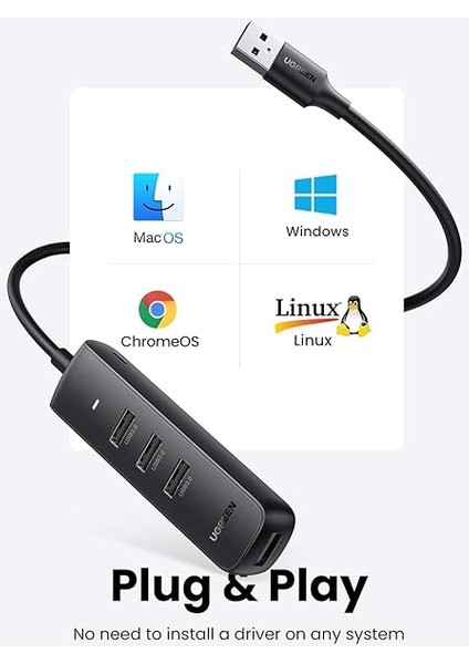 USB Hub USB Splitter 3.0 Ultra Ince 4 Bağlantı Noktalı USB Adaptörü. modelleri