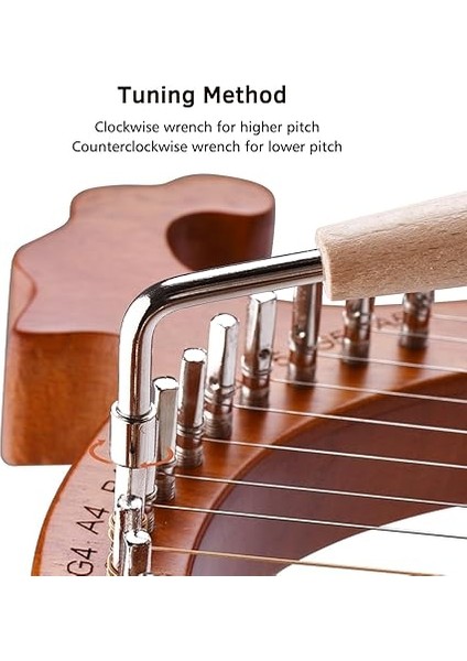 16 Telli Lir Arp Masif Ahşap Telli Çalgı Elk Desenli Ayarlama Çekici Telleri Tem Bezi Penaları Yeni Başlayanlar Için fırsatları