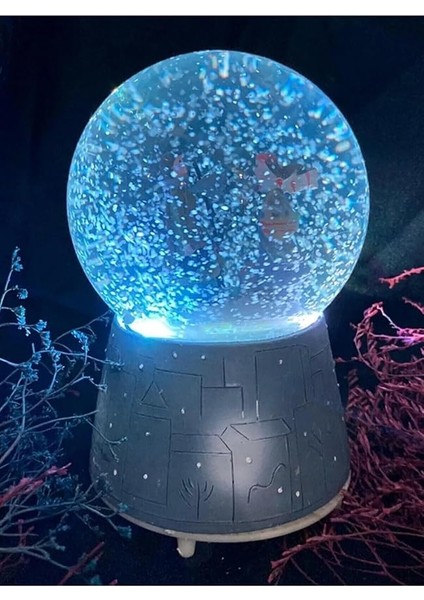 Işıklı Müzikli Kar Küresi Kış Masalı Kar Küresi 16 cm Işıklı Büyük Boy fırsatları