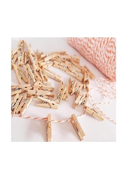 Home 24 Adet Mini Ahşap Not Mandalı,not Tutucu Dekoratif Mandal Çalışma Odası Ev Ofis Için Küçük Mandallar (Natural) fiyatları