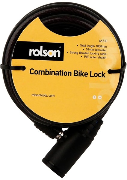66738 10 x 1800 mm Combination Bicycle Lock