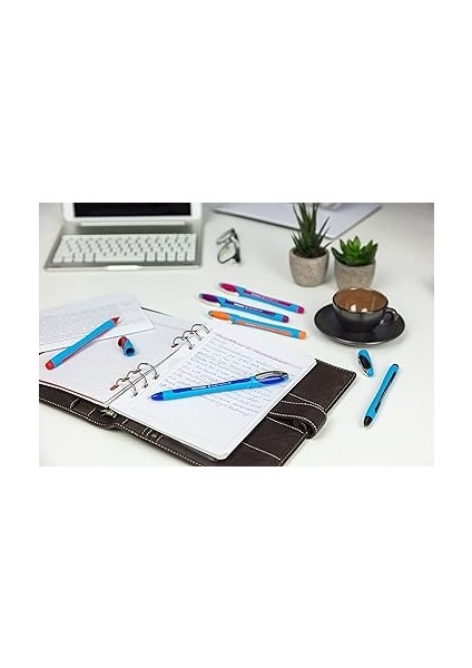 150293 Slider Memo Xb Tükenmez Kalem (Kapaklı, Çizgi Kalınlığı: Xb, Yazı Rengi: Kırmızı/siyah/mavi, Almanya'da Üretilmiştir) 3'lü Kılıf indirimleri