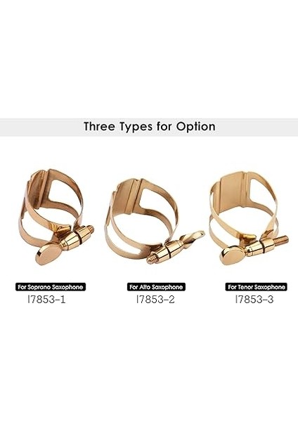 Tek Vidalı Ayar Saksafon Ligatür Alto Saksafon Için Kompakt Dayanıklı Ligatür fırsatları