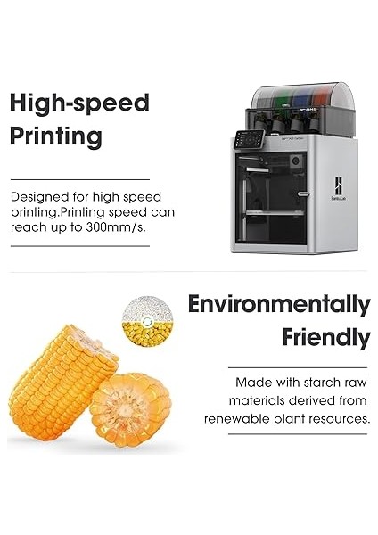 Pla Filament 1.75MM, Pla Basic Yüksek Hızlı 3D Yazıcı Filamenti Boyutsal Doğruluk +/- 0.03MM, 1kg Makara (2.2 Lbs) Yüksek Hızlı Yazıcılar Için Süper Hızlı Pla Filament, Beyaz indirimleri