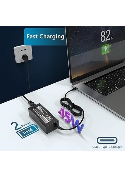 Latitude 5320 5420 7420 5520 7390 7370 5289 5290 7275 7275 7285 7400 7410 Için 65W USB C Dizüstü Şarj Kablosu Güç Kaynağı, Xps 12 13 9315 9320 9350 9360 9365 9370 Insprion 13 14 16 5630 fiyatları