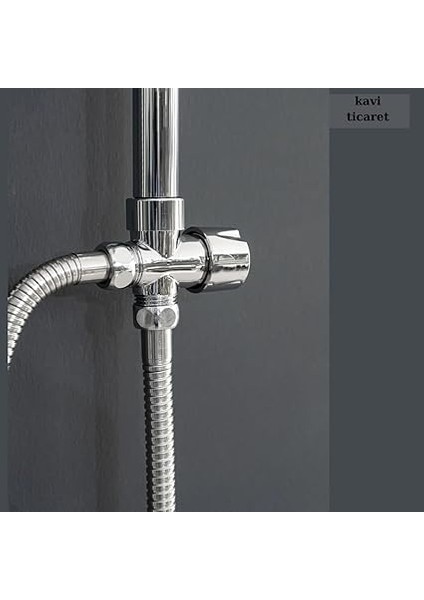 Duş Sistemi Seti, Tepe Duş Başlığı ve El Duşu, Pirinç Yönlendirici, Paslanmaz Çelik, Abs Sabunluklu (Ckkrom Dubai) fırsatları