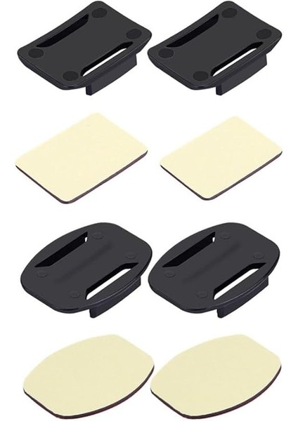 Aksiyon Kameralara Uyumlu 2 Adet Düz 2 Adet Oval Zemin Aparatı + 3m Yapışkan Bant fiyatları