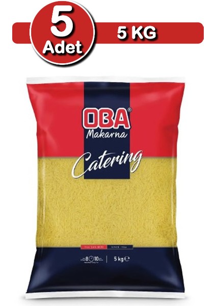 Tel Şehriye Makarna 5 kg x 5 Adet | Toplu Kullanım Paketi