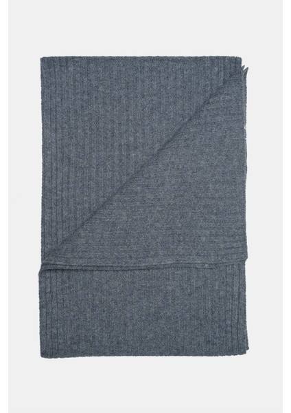 Erkek Gri Yün Kaşkol