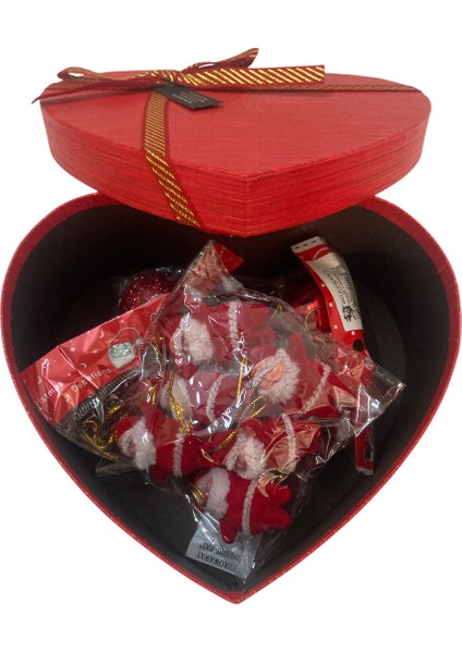 Özel Kalpli Kutulu Yılbaşı Süsü