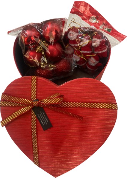 Özel Kalpli Kutulu Yılbaşı Süsü fiyatları