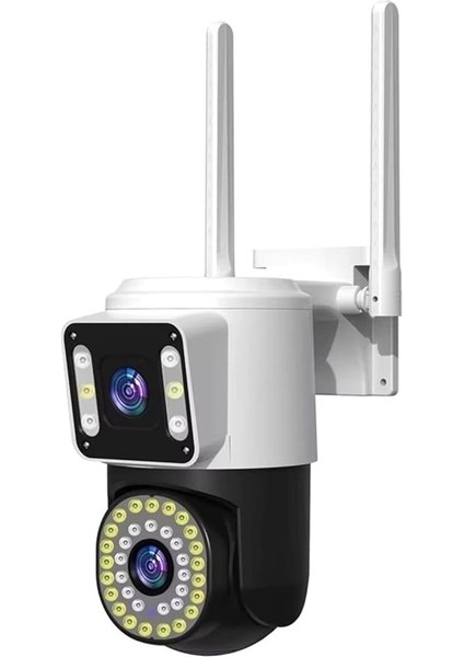 Yoosee Çift Lens Ip Kamera - Wıfı Açık Otomatik Izleme, Su Geçirmez Kablosuz Güvenlik Ev Kamerası, Renkli Gece Görüş