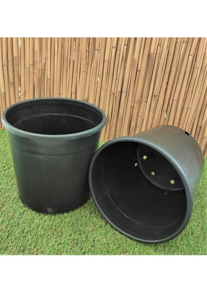 Üretim Saksısı 2 Adet 5 Lt 20X20 cm Plastik Saksı Siyah Üretim Saksı Bitki Üretim Saksısı