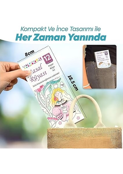 Renk Paletli Sulu Boya Kitabı + Fırça, 12 Sayfa Boyama Kitabı, Aktivite Boyama Seti, Çocuklar Için Yeni Nesil Sulu Boya Defteri (Çiçek Perisi) fırsatları