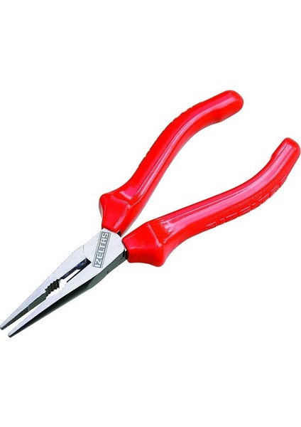 Uzun Kargaburun Düz Uçlu Opak Seri, Kırmızı, 180 mm