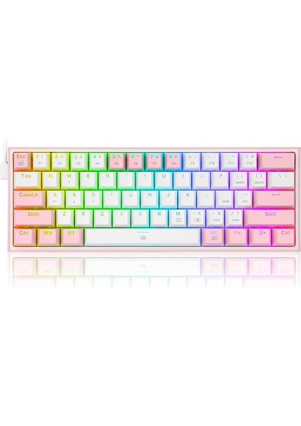 K617 Fizz Rgb Red Switch Kablolu White/pink Compact Gaming (Oyuncu) Klavye