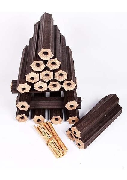 Özel Pres Briket Şömine Odunu 20 kg Çıra Hediyeli fiyatları