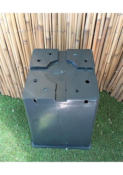 Kare Saksı 15 Adet 15 Lt 23,5X33 cm Üretim Saksısı Siyah Saksı Kare Üretim Saksı Plastik Saksı modelleri