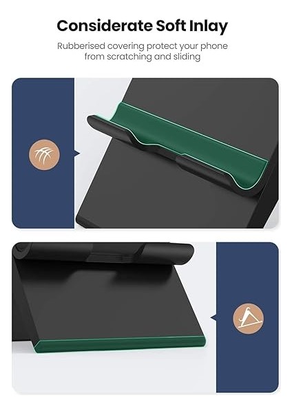 Ayarlanabilir Cep Telefonu Standı iPhone 11 Pro Max Xs, Galaxy S20 S10, Huawei P30 Vb. ile Uyumlu (Siyah) fırsatları