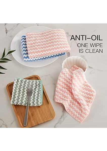 Cleanıng | Yumuşak Doku | Puf Bez | Süper Emici Sihirli Mutfak, Bulaşık Tezgah Bezi | X3 Adet - Zikzak Desen indirimleri