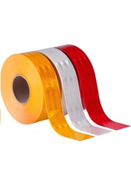 Reflektif Şerit Bant Reflektör Bal Peteği Desenli Tüvtürk Uyumlu Kırmızı(5,5 cm x 5 Mt) Kırmızı KRCNM69 fiyatları