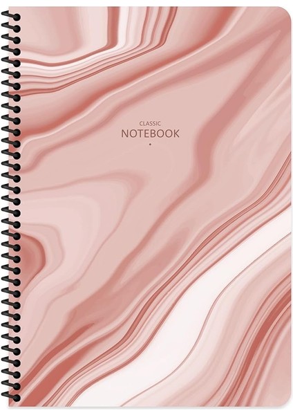 Color A4 Çizgili Defter Classic Marble - Pembe
