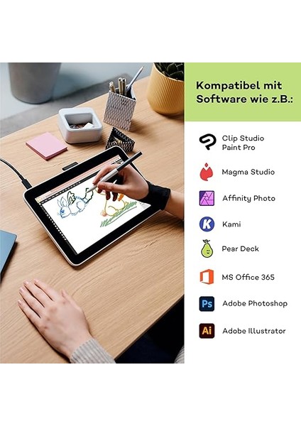 One 12 11,6 Inç Full Hd 99% Srgb Ekranlı, Elektromanyetik Rezonans Kalem, Pil ve Pil Dahil Olmadan, Windows, Mac, Chromebook ve Android Için, Sanatçılar Için fırsatları