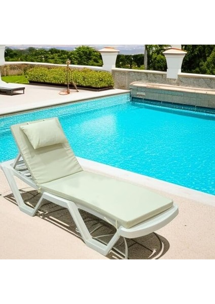 Şezlong Minderi Yastıklı 5cm Sünger Kırık Beyaz fiyatları