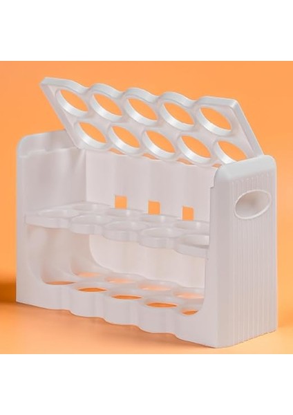 30 Bölmeli Yumurtalık - 3 Katlı Yumurta Kutusu - 10 x 27,5 x 17,5 cm - Buzdolabı Organizeri - Yumurta Saklama Kabı fiyatları