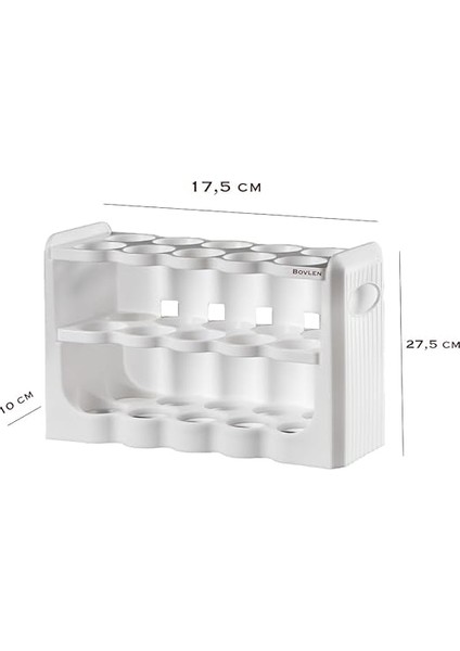 30 Bölmeli Yumurtalık - 3 Katlı Yumurta Kutusu - 10 x 27,5 x 17,5 cm - Buzdolabı Organizeri - Yumurta Saklama Kabı modelleri