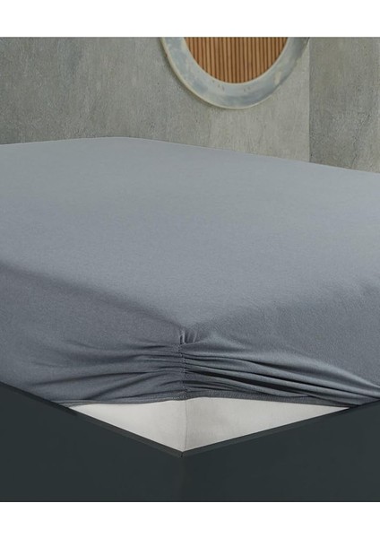 Tek/çift Kişilik Lastikli Penye Çarşaf Pamuklu Fitted Antrasit 160 x 200 fiyatları