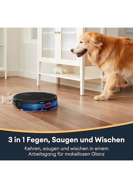 D6S Robot Vacuum Cleaner, Vibration Mopping, 3000PA Strong Suction, Super Slim, App Control, Ideal For Pet Hair, Hard Floors And Carpets fırsatları