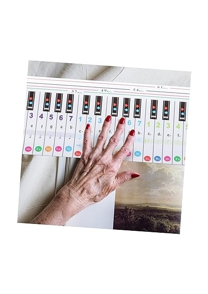 Tuşlu Piyano Öğrenimi Için Pratik Kağıdı Başlangıç Seviyesi Için Parmak Simülasyon Eğitim Tablosu indirimleri