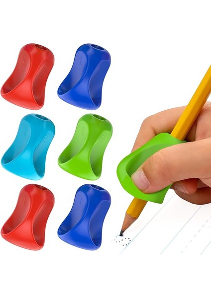 Pencil Grip Pinch Grip, Ergonomik Yazma Yardımı, Parlak Renkli Kalem Tutacakları, 6'lı, TPG-12706