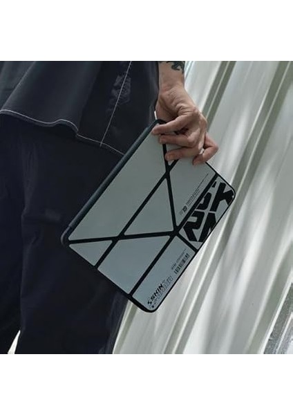 iPad Air 11 2025 M3 - Air 11 2024 - Air 10.9 (4. ve 5. Nesil) ile Uyumlu Kılıf Skinarma Holografik Tasarımlı Arkası Şeffaf Çıkarılabilir Magnetik Kira Kobai Kılıf (Füme) indirimleri