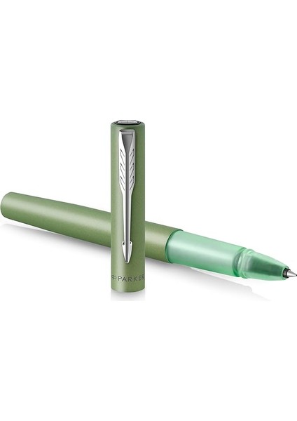 Vector Xl Tükenmez Kalem | Pirinç Üzerine Metalik Yeşil Lake | Siyah Mürekkep Doldurmalı Ince Nokta | Hediye Kutusu