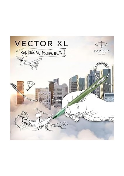 Vector Xl Tükenmez Kalem | Pirinç Üzerine Metalik Yeşil Lake | Siyah Mürekkep Doldurmalı Ince Nokta | Hediye Kutusu fiyatları