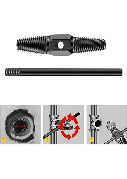 Ters Dişli Kılavuz Boru Sökme Aparatı – 1/2" 3/4" Hasarlı Boru Çıkarıcı Spiral Dişli Takımı – Paslı ve Kırık Borular Için Geri Sarma Anahtarı, Metal Iç Diş Temizleme Aleti fiyatları