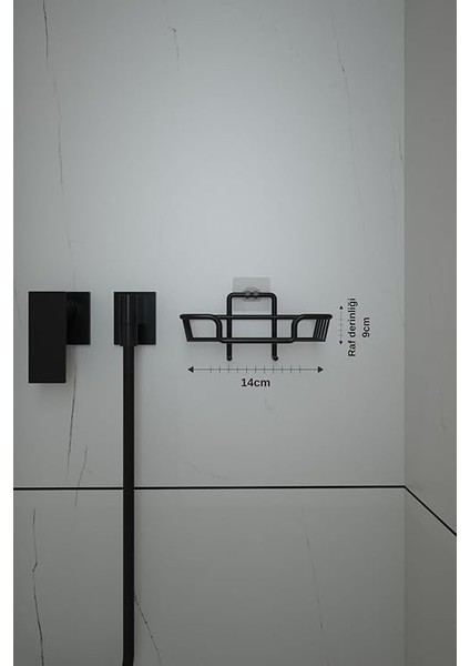 Banyo Yapışkanlı Kancalı Paslanmaz Siyah 2 Adet Düzenleyıcı Rafı Katı Sabunluk ve Bulaşık Süngerlik Seti fırsatları