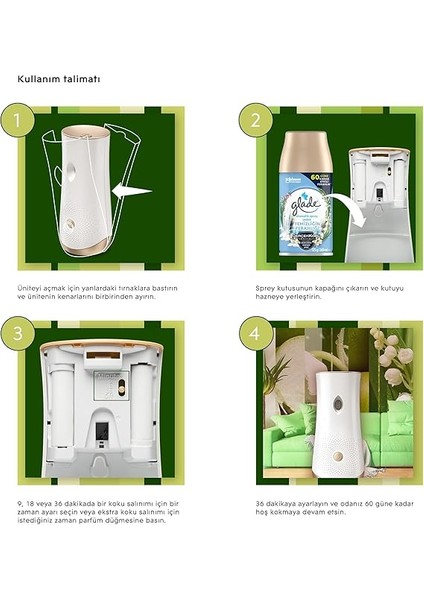 Otomatik Sprey Yedek Ikili, Temizliğin Ferahlığı ve Oryantal Oud, 2X269 ml fırsatları