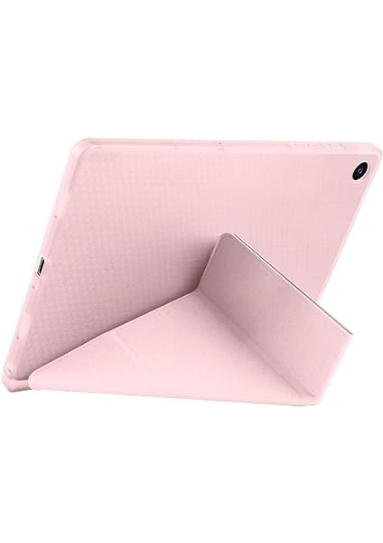 Galaxy Tab A9 Plus X210 X213 X215 X217 ile Uyumlu Kılıf Kalem Bölmeli Trifolding Case Rose Gold fırsatları