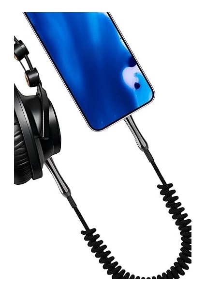 iPhone Lightning To 3.5mm Örgülü Spiralli Aux Kablo Dönüştürücü 1m (Tüm Lightning Girişli Telefonlar ile Uyumludur) Sa-01 fiyatları