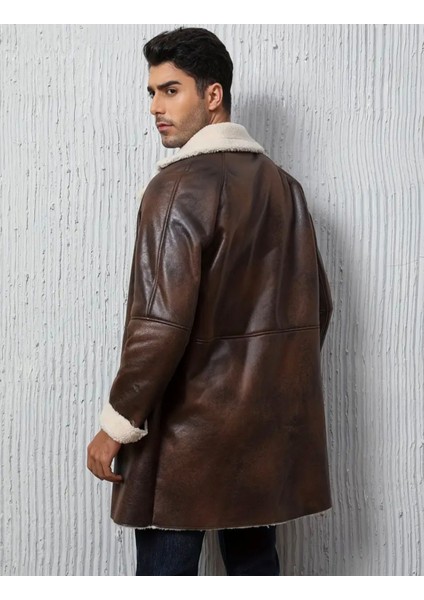 Eskitme Uzun Kaban Içi Yakası Kürklü Hakiki Deri fiyatları