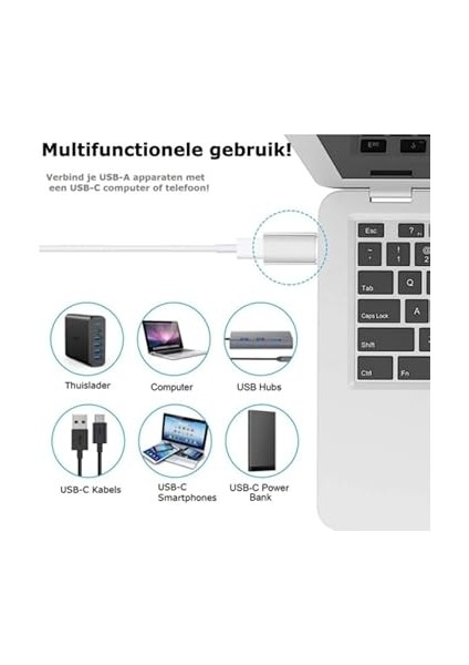 Usb-C To USB 3.0 Adaptör | Type-C Dişi - USB 3.0 Erkek Dönüştürücü | Yüksek Hızlı Data ve Şarj | Tak-Çalıştır | Telefon, Tablet, Laptop Uyumlu Gümüş indirimleri