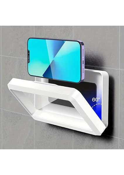 Geçirmez Duş Telefon Kabı – Duşta Video Izleme Standı, Duvara Monte Edilen Suya Dayanıklı Telefon Kılıfı, Banyo Için Dokunmatik Ekranlı Saklama Kutusu