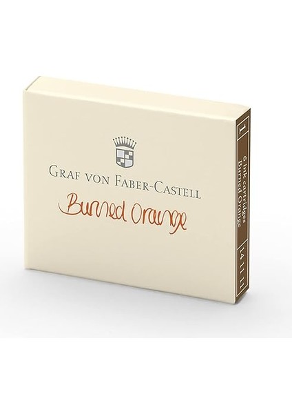 Von Faber-Castell Dolma Kalem Kartuşu 6'lı Yanık Turuncu