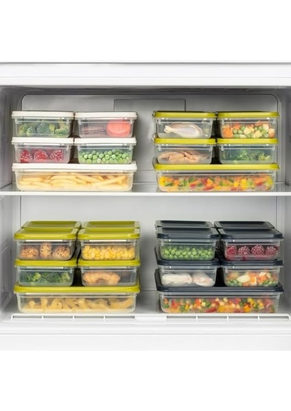 Home 4 Adet Buzdolabı Organizeri – Pp Plastik Şeffaf ve Ayarlanabilir Saklama Kabı, Gıdaları Taze Tutan Fresh Box, Çok Amaçlı,mikrodalga ve Bulaşık Makinesi Uyumlu (Gri, 1200 Ml) fırsatları